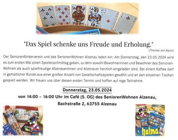 Spiel und Freude im Seniorenwohnen